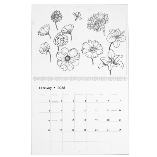 カレンダーの色付けカレンダーに色を付ける カレンダー (2月 2026)