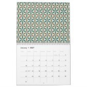 カレンダーの花 – スタンプ模様 – BG 1 カレンダー (1月 2027)
