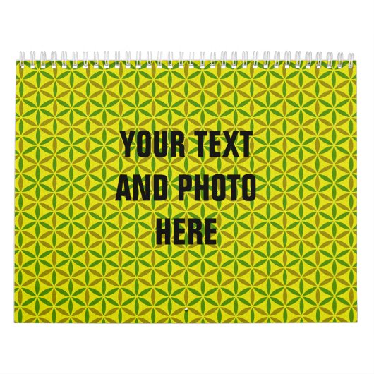 カレンダーの花 – スタンプ模様 – BG 3 カレンダー (カバー)