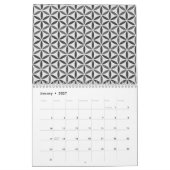 カレンダーの花 – スタンプ模様 – BG 5 カレンダー (1月 2027)