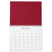 カレンダーの赤い背景 カレンダー (3月 2026)