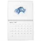 カレンダーの2018年の水彩画の馬 カレンダー (2月 2027)