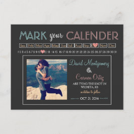 「カレンダーをマーク」日付を保存 案内ポストカード