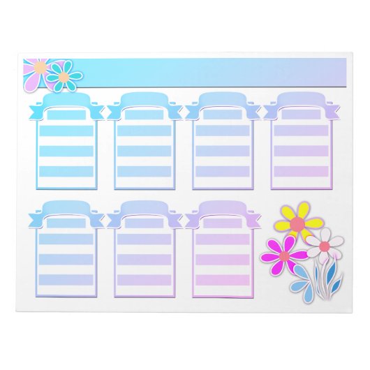 カレンダーを削除し、メモ帳を作成する ノートパッド (正面)