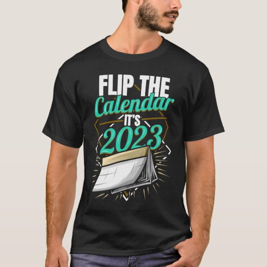 カレンダーを反転2023年 Tシャツ (正面)