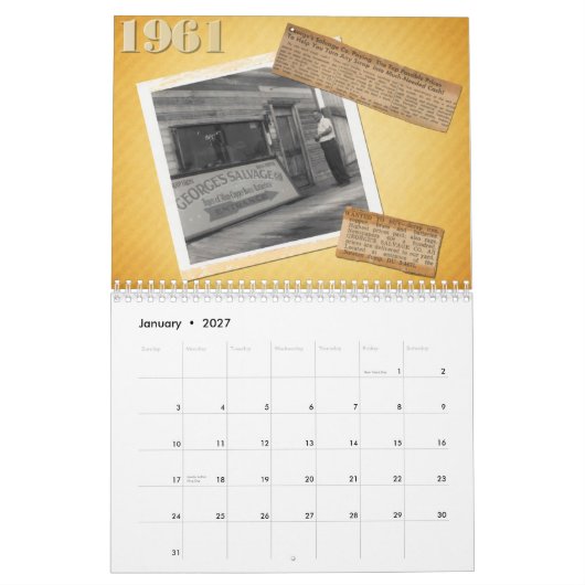 カレンダーを更新しました！ カレンダー (1月 2027)