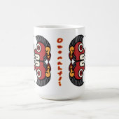 カレンダーアステカ日付11 - Ozomahtli モーフィングマグカップ (中央)