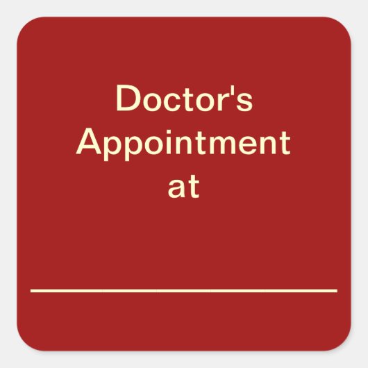 カレンダーアポイントメントリマインダーシール(赤) スクエアシール (正面)