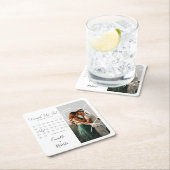 カレンダーカップモダンルの写ミニマル真に鉛筆で使う スクエアペーパーコースター (インサイチュ)