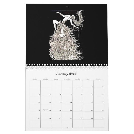 カレンダークラシックかヴィンテージチャールズGesmar カレンダー (1月 2026)