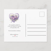 カレンダースタイルウェディング日付を保存2月 案内ポストカード (裏面)