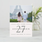 カレンダースタイルビッグデート写真保存する日付カード 招待状 (スタンド正面)