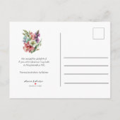 カレンダースタイル結婚式の日付の保存威厳がある 案内ポストカード (裏面)