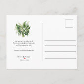 カレンダースタイル結婚式5月の日付を保存 案内ポストカード (裏面)