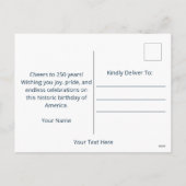 カレンダーハッピーバースデーUSA 250 シーズンポストカード (裏面)
