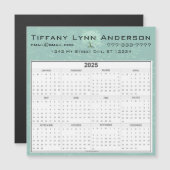 カレンダーハートリーフツリーフローラミントグリーン (正面/裏面)