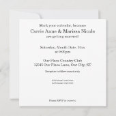 カレンダーボックス 保存日付 招待状 (裏面)