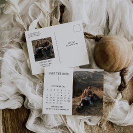 カレンダーモダン日付の写真はがきを保存する ポストカード