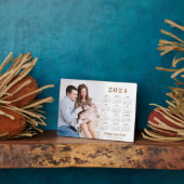 カレンダーモダン2024写真新年おめでとう フォトプラーク (側面)