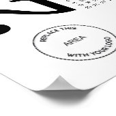 カレンダーモダン2026会社ロゴQRコード ポスター (角)