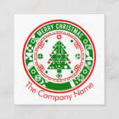 カレンダー付きメリークリスマス スクエア名刺 (正面)