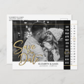 カレンダー写真の結婚式の日付の保存 ポストカード (正面/裏面)