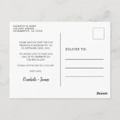 カレンダー写真の結婚式の日付の保存 ポストカード (裏面)