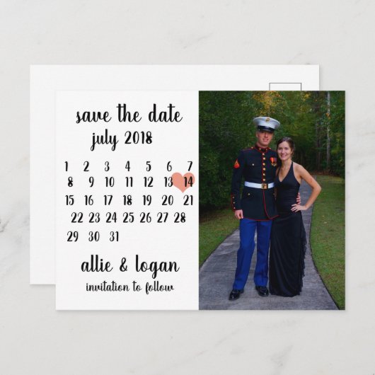 カレンダー写真はがきを保存する 案内ポストカード (正面/裏面)