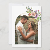 カレンダー写真セージ緑のボホ結婚花 セーブザデート (裏面)