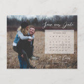 カレンダー写真Save the Date招待状 ポストカード (正面)