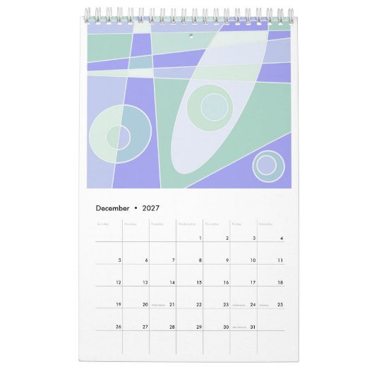 カレンダー抽象芸術サーフィン2023 カレンダー (12月 2027)