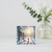 カレンダー新年2026平方ビジネスカード スクエア名刺 (スタンド正面)