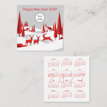 カレンダー新年2027スクエアビジネスカード