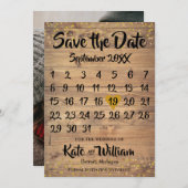 カレンダー日付を保存するフォトウ素朴ィードパネル セーブザデート (正面/裏面)