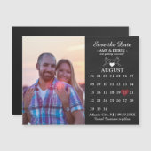 カレンダー日付を保存するフォトマグネットカード マグネット招待状 (正面/裏面)