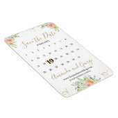 カレンダー日付を保存するマグネットの花と金ゴールド マグネット (右側)