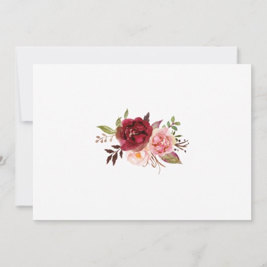 カレンダー日付を保存マルサラ結婚式の日 招待状 (裏面)