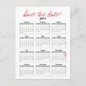 カレンダー日付ポストカードの保存 案内ポストカード (正面)