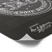カレンダー時計1885特許技術Chalkboard ポスター (角)