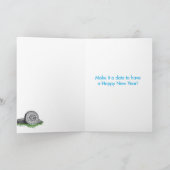 カレンダー発明の新年のジョーク挨拶カード シーズンカード (内部)