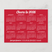 カレンダー白黒業務MCMパターン 案内ポストカード (正面)