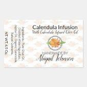 カレンダー石鹸スクラブラベル手作り自家製ラベル 長方形シール (正面)