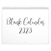 カレンダー空白の2023 (文字付き) カレンダー (カバー)