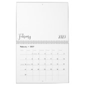 カレンダー空白の2023 (文字付き) カレンダー (2月 2027)