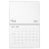 カレンダー空白の2024 (文字付き) カレンダー (3月 2026)