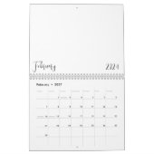 カレンダー空白の2024 (文字付き) カレンダー (2月 2027)