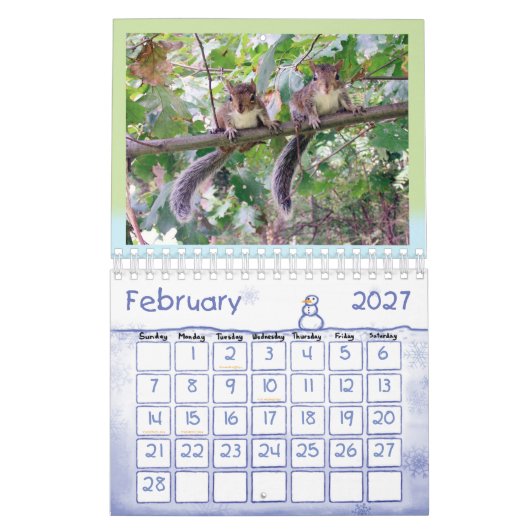 カレンダー (2月 2027)