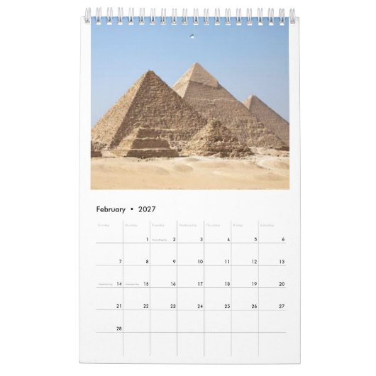 カレンダー (2月 2027)