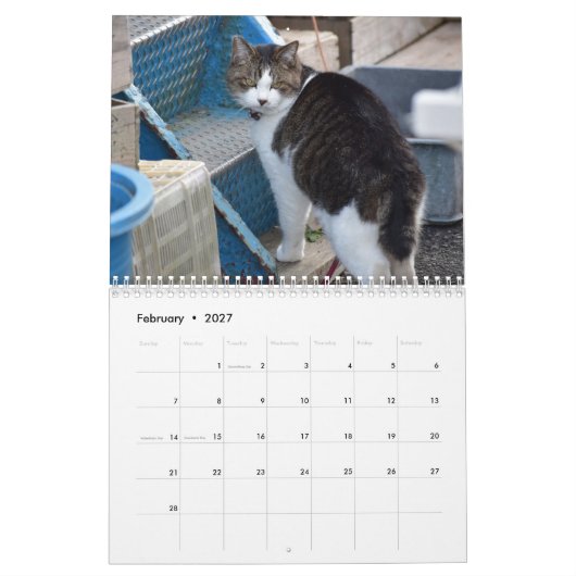 カレンダー (2月 2027)