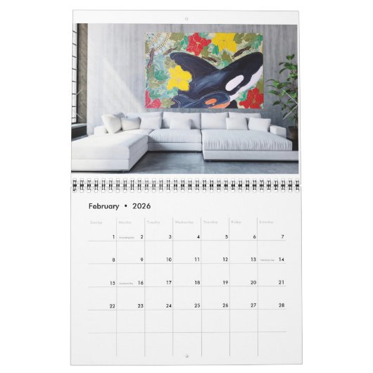 カレンダー (2月 2026)